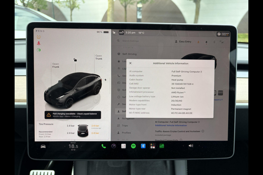 Tesla Model Y Performance AWD 75 kWh VAN 41.900:,- VOOR:39.877,- UW HERFSTVOORDEEL: 2.023,- | SOH 92% RIJKLAAR GELEVERD | TESLA FABRIEKSGARANTIE TOT 5-2027 OF 80.000 | TESLA GARANTIE ACCU + AANDRIJFLIJN T/M 05-2031/ 192.000KM|