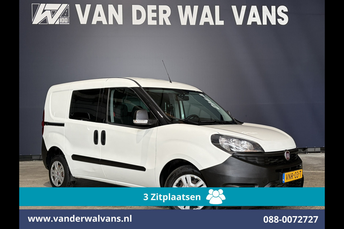 Fiat Doblò Cargo 1.6 MJ 90pk L1H1 Euro6 Airco | 3-Zits | Navigatie | Apple Carplay | Android Auto Zijdeur, Parkeersensoren, Bijrijdersbank