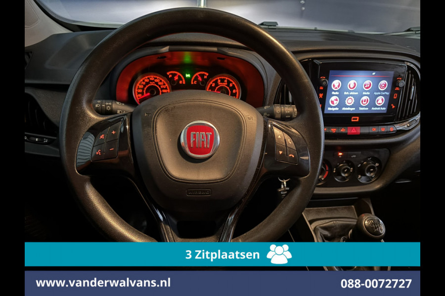 Fiat Doblò Cargo 1.6 MJ 90pk L1H1 Euro6 Airco | 3-Zits | Navigatie | Apple Carplay | Android Auto Zijdeur, Parkeersensoren, Bijrijdersbank