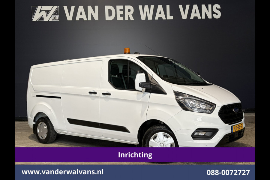 Ford Transit Custom 2.0 TDCI 130pk L2H1 inrichting Euro6 Airco | Camera | LED | 2800kg Trekhaak | Omvormer | Apple Carplay Cruisecontrol, Android Auto, Verwarmde Voorruit, Parkeersensoren, Bijrijdersbank