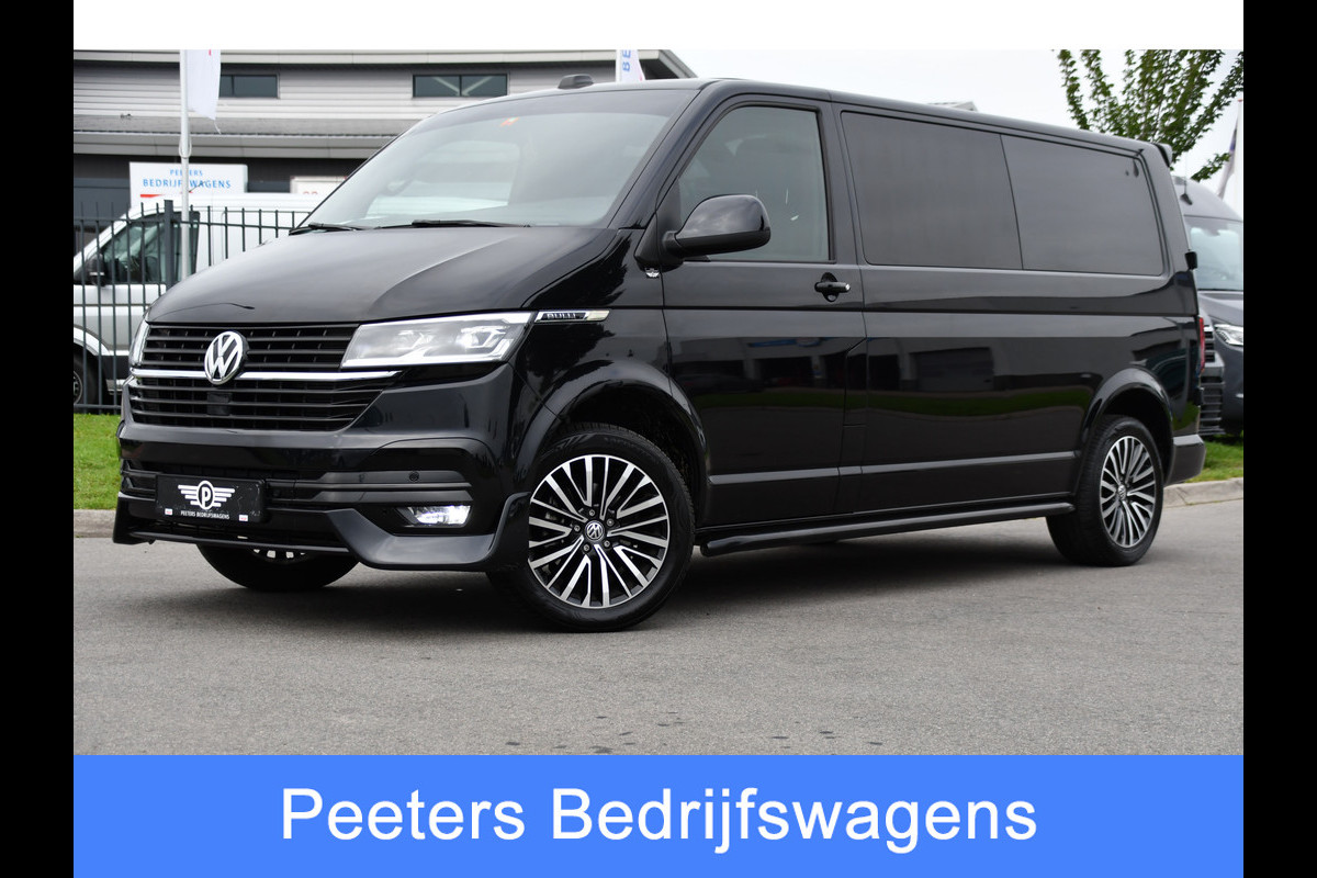 Volkswagen Transporter 2.0 TDI L2H1 28 Bulli Black Edition Virtual, Adaptieve Cruise, Camera, Carlay, LED, Stoelverwarming, Leder, 150pk, Automaat, Uniek!