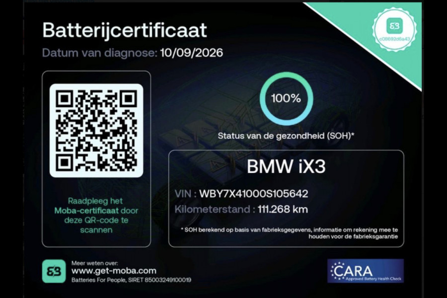 BMW iX3 High Executive 80 kWh (100% SOH, PANORAMADAK, LASER, HEAD-UP, 360 CAMERA, STUURVERWARMING)