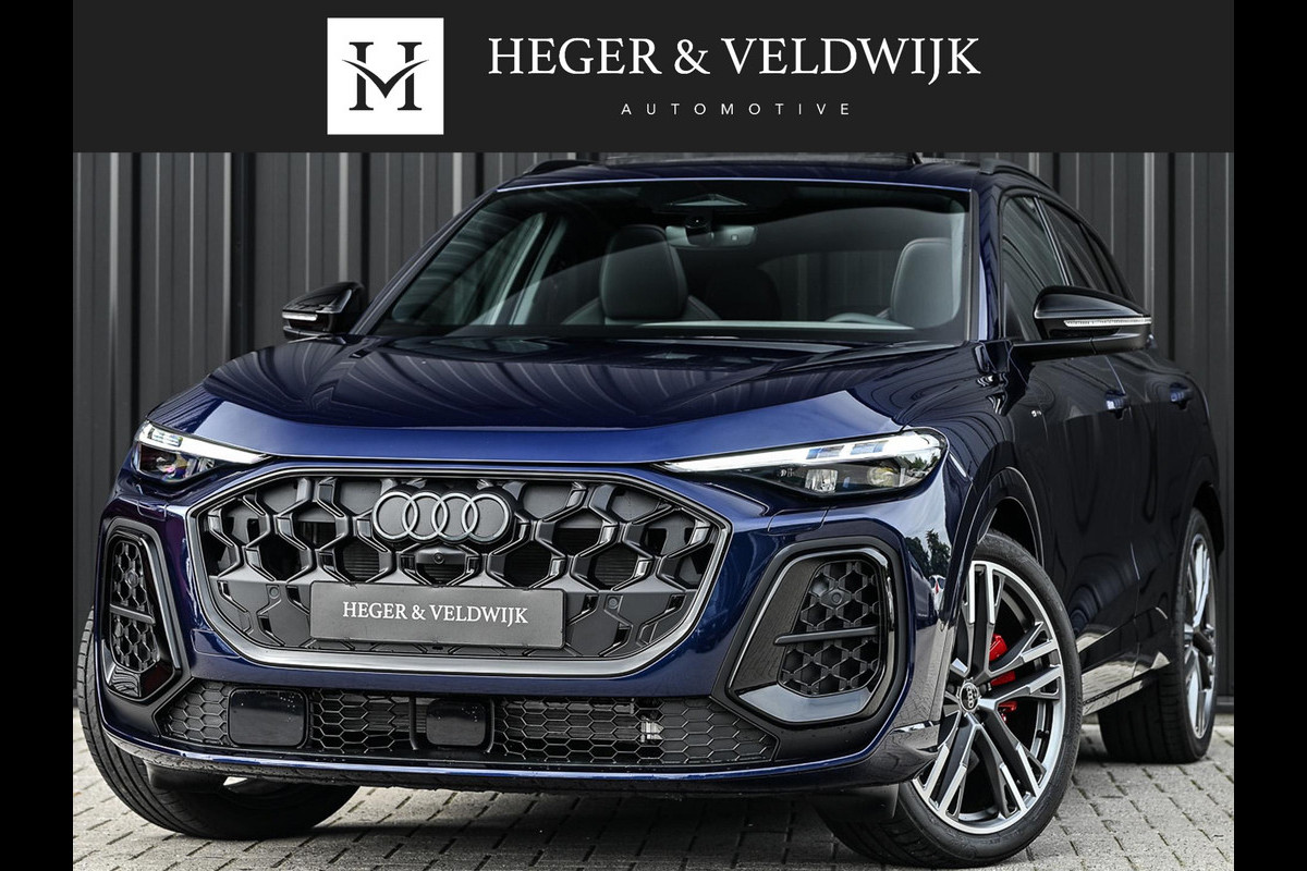 Audi Q5 E-Hybrid quattro 270KW S edition Competition | Panoramadak | 5 Jr Garantie | Luchtvering | B&O | 360 Camera | Adaptive Cruise | Memory Seat | Ambiance Interieur | Stoelverwarming V+A | Stuurverwarming | Trekhaak |