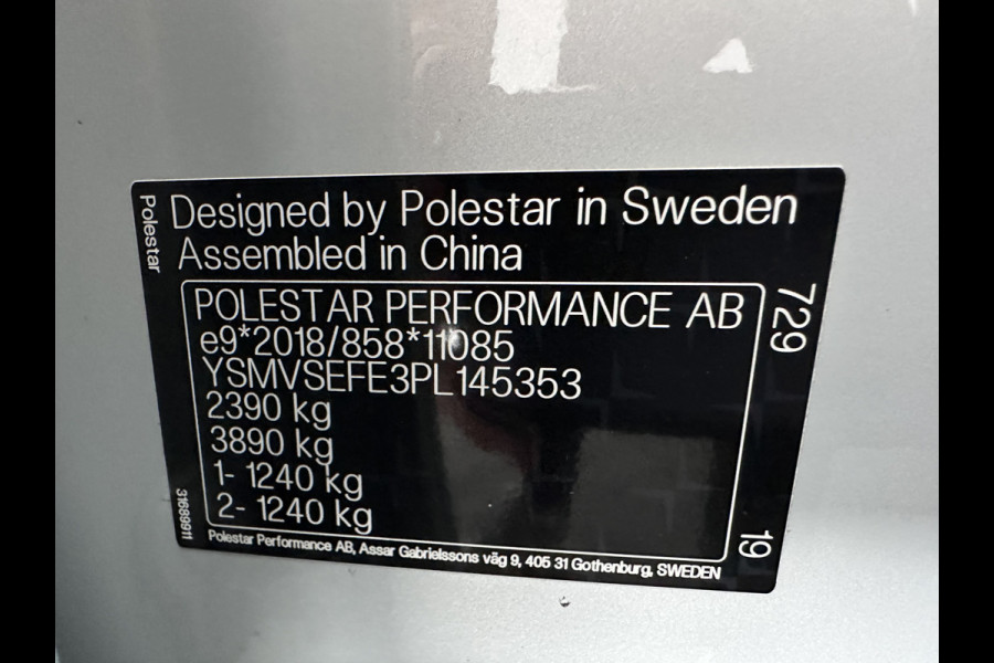 Polestar 2 Standard Range Single Motor 69 kWh [3-Fase-11kW] {SOH-90%} (INCL-BTW) Aut. *PANO | FULL-LED | MEMORY-PACK | CAMERA | KEYLESS | LANE-ASSIST | DIGI-COCKPIT | CARPLAY | DAB+ | HEATED-COMFORTSEATS | CRUISE | TOWBAR | 19''ALU*