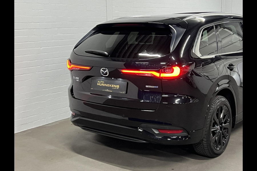 Mazda CX-80 2.5 e-SkyActiv PHEV Homura Plus 7 persoons | Open dak | Adapt. Cruise | Stoelventilatie | Stuur-/Stoelverwarming | 360 camera | Head-up | Carplay | Bose sound | Memory
