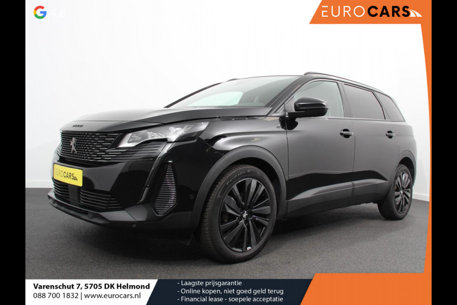 Peugeot 5008 1.2 PureTech 130pk Automaat GT Black Pack 7 zit Navigatie Apple CarPlay Android Camera Parkeerhulp Adaptive Cruise Control Stoelverwarming Electrische achterklep Climate Control Lichtmetalen velgen