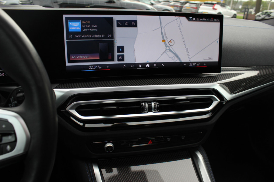 BMW i4 eDrive35 High Executive 70 kWh / SoH 97,5% / 14.818 km / Trekhaak / Schuifdak / 360Camera / Head-up / Harman Kardon / Leder / 19'' / Keyless / Sfeerverlichting / Stuur+Stoelverwarming / Dodehoek / DAB / ACC