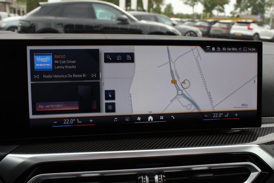 BMW i4 eDrive35 High Executive 70 kWh / SoH 97,5% / 14.818 km / Trekhaak / Schuifdak / 360Camera / Head-up / Harman Kardon / Leder / 19'' / Keyless / Sfeerverlichting / Stuur+Stoelverwarming / Dodehoek / DAB / ACC