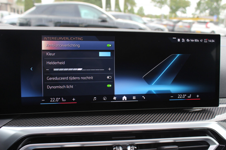 BMW i4 eDrive35 High Executive 70 kWh / SoH 97,5% / 14.818 km / Trekhaak / Schuifdak / 360Camera / Head-up / Harman Kardon / Leder / 19'' / Keyless / Sfeerverlichting / Stuur+Stoelverwarming / Dodehoek / DAB / ACC