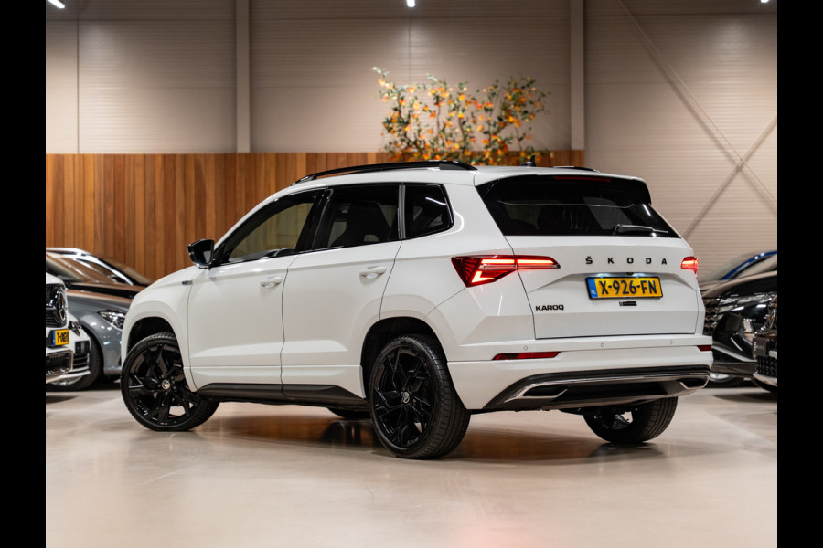 Škoda Karoq 1.5 TSI DSG ACT Sportline, Facelift, Pano, ACC, Apple Carplay, Cam, PDC, Ambiënte Light, Clima, Voll Onderhouden