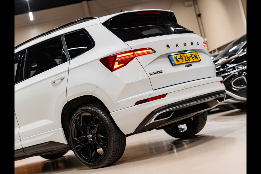 Škoda Karoq 1.5 TSI DSG ACT Sportline, Facelift, Pano, ACC, Apple Carplay, Cam, PDC, Ambiënte Light, Clima, Voll Onderhouden
