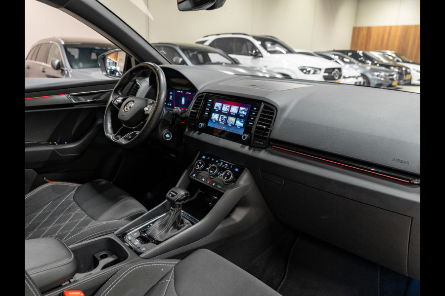 Škoda Karoq 1.5 TSI DSG ACT Sportline, Facelift, Pano, ACC, Apple Carplay, Cam, PDC, Ambiënte Light, Clima, Voll Onderhouden