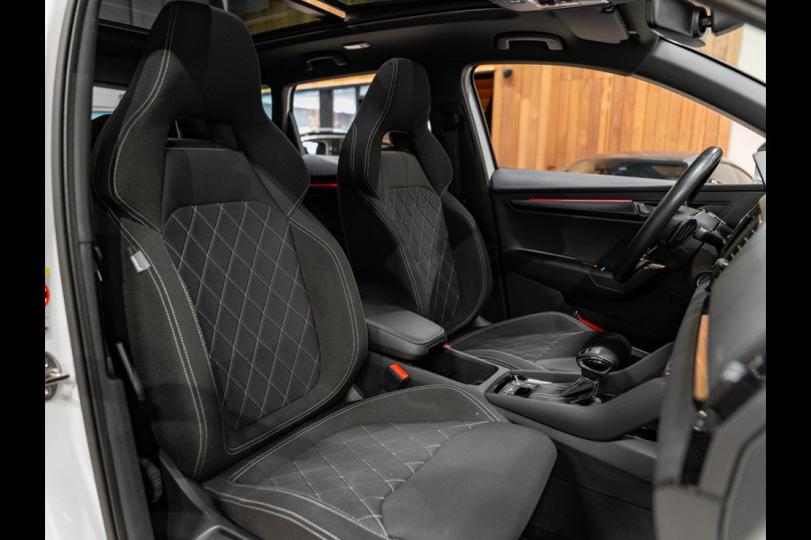 Škoda Karoq 1.5 TSI DSG ACT Sportline, Facelift, Pano, ACC, Apple Carplay, Cam, PDC, Ambiënte Light, Clima, Voll Onderhouden