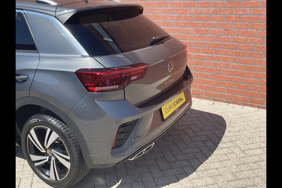 Volkswagen T-Roc 1.5 TSI 150pk DSG R-Line Navigatie Apple Carplay / Android Auto Parkeersensoren Afneembare trekhaak Park Assist Adaptive Cruise Control Elektrische achterklep Stoel- en stuurverwarming Climate Control Ledverlichting Virtual Cockpit