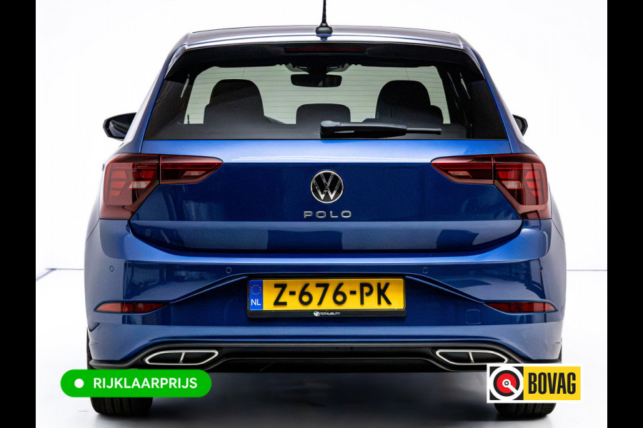 Volkswagen Polo 1.0 TSI R-Line Buss. 110 PK | Panok | Stoelverwarming | Adapt. Cruise | Travel Assist | Led | Sfeerverlichting| Automatisch inparkeren, Grootlicht assistent, Side assist, Apple Carplay/Android auto