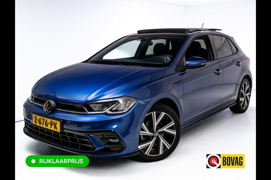 Volkswagen Polo 1.0 TSI R-Line Buss. 110 PK | Panok | Stoelverwarming | Adapt. Cruise | Travel Assist | Led | Sfeerverlichting| Automatisch inparkeren, Grootlicht assistent, Side assist, Apple Carplay/Android auto