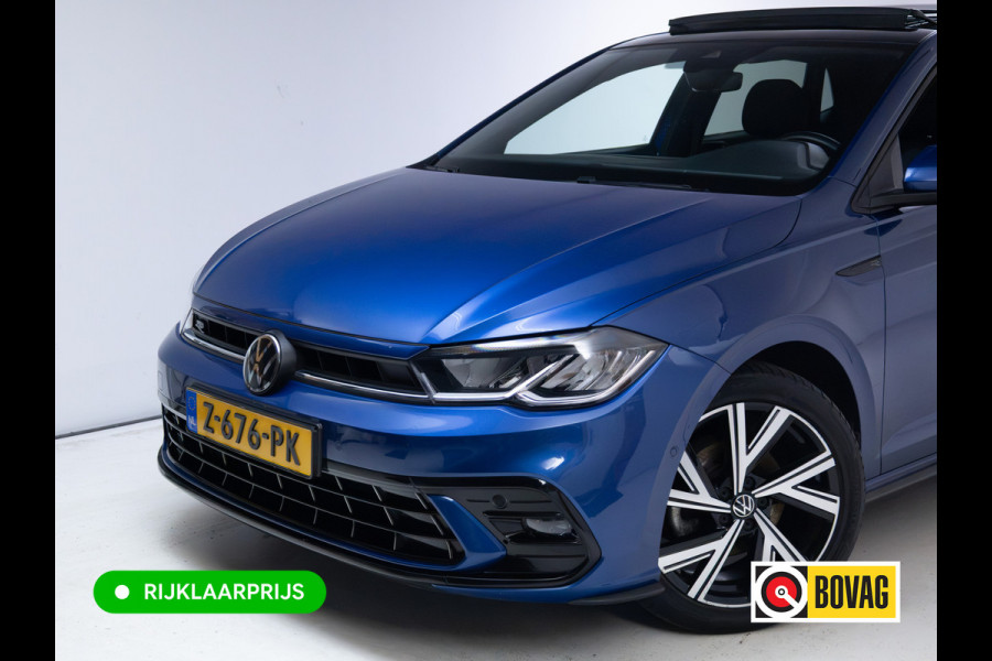 Volkswagen Polo 1.0 TSI R-Line Buss. 110 PK | Panok | Stoelverwarming | Adapt. Cruise | Travel Assist | Led | Sfeerverlichting| Automatisch inparkeren, Grootlicht assistent, Side assist, Apple Carplay/Android auto