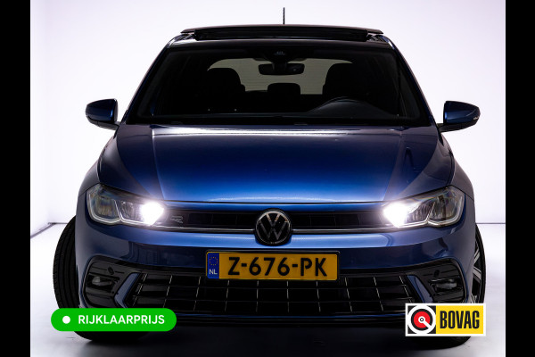 Volkswagen Polo 1.0 TSI R-Line Buss. 110 PK | Panok | Stoelverwarming | Adapt. Cruise | Travel Assist | Led | Sfeerverlichting| Automatisch inparkeren, Grootlicht assistent, Side assist, Apple Carplay/Android auto