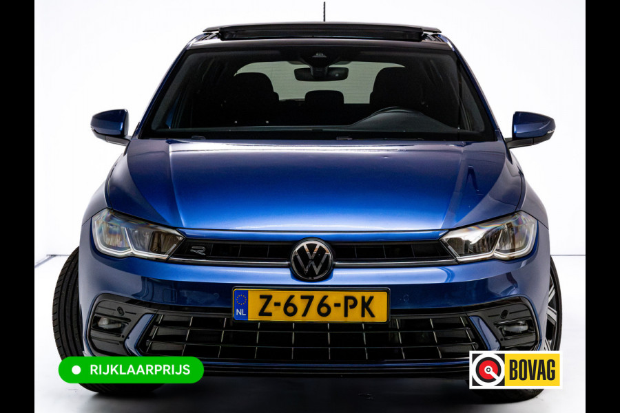 Volkswagen Polo 1.0 TSI R-Line Buss. 110 PK | Panok | Stoelverwarming | Adapt. Cruise | Travel Assist | Led | Sfeerverlichting| Automatisch inparkeren, Grootlicht assistent, Side assist, Apple Carplay/Android auto