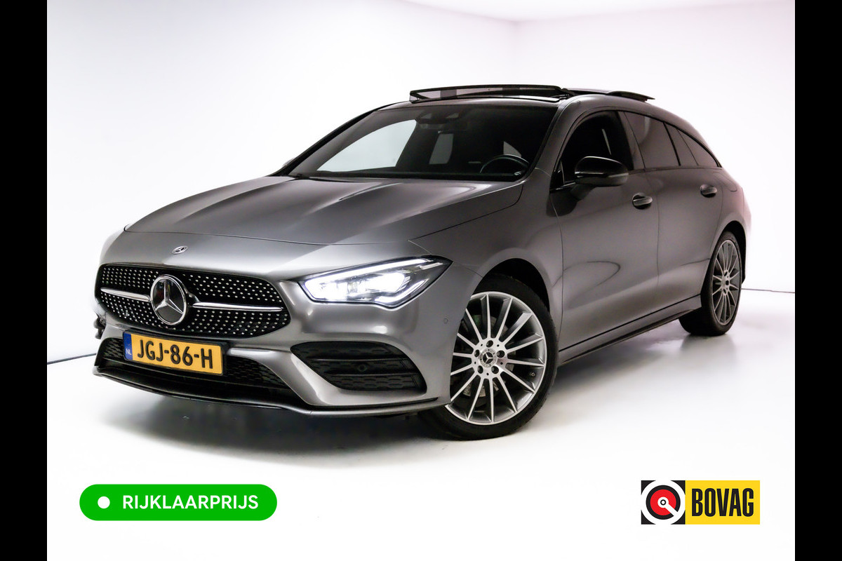 Mercedes-Benz CLA-Klasse Shooting Brake 250 e AMG Line Night Pack 218 PK | Panoramadak | Afn. trekhaak | Stoelverwarming | Navigatie | Sfeerverlichting Camera, Car-play, , Multibeam led, 19"LMV