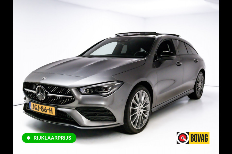 Mercedes-Benz CLA-Klasse Shooting Brake 250 e AMG Line Night Pack 218 PK | Panoramadak | Afn. trekhaak | Stoelverwarming | Navigatie | Sfeerverlichting Camera, Car-play, , Multibeam led, 19"LMV