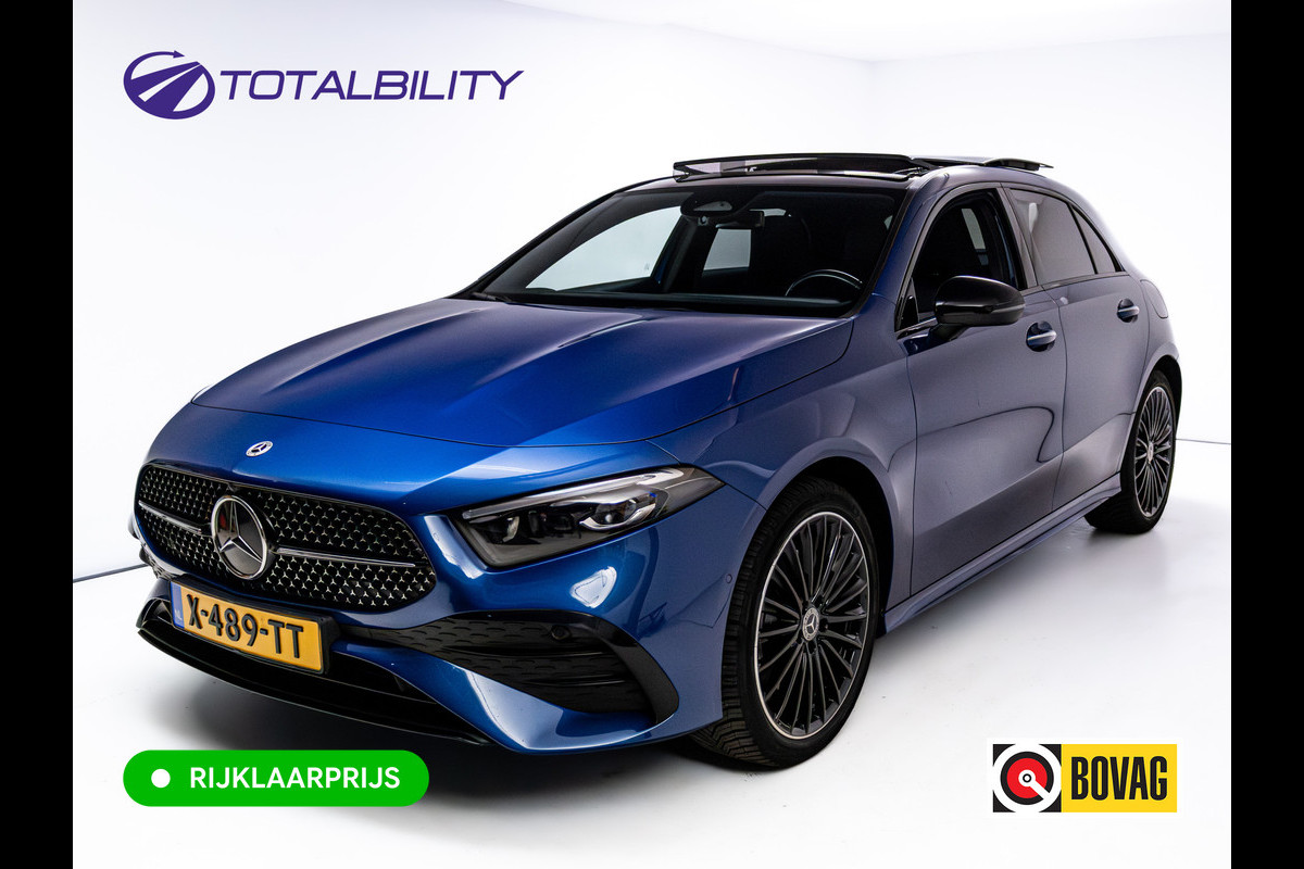 Mercedes-Benz A-Klasse 250 e AMG Line | Pano dak | Stoelverw. | Cruise | 19"all season | Sfeerverlichting | Climate control | Navigatie