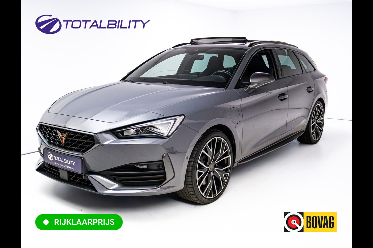 CUPRA Leon Sportstourer 1.4 e-Hybrid VZ Performance 245 PK | Pano dak | Elec. klep | Stoel- & stuurverw. | Travel assist | Camera | PDC V+A | DAB, Draadloze tel. alder, Sfeerverlichting