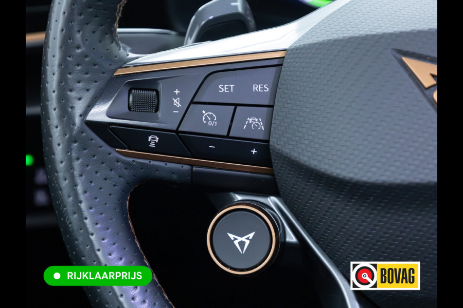 CUPRA Leon Sportstourer 1.4 e-Hybrid VZ Performance 245 PK | Pano dak | Elec. klep | Stoel- & stuurverw. | Travel assist | Camera | PDC V+A | DAB, Draadloze tel. alder, Sfeerverlichting