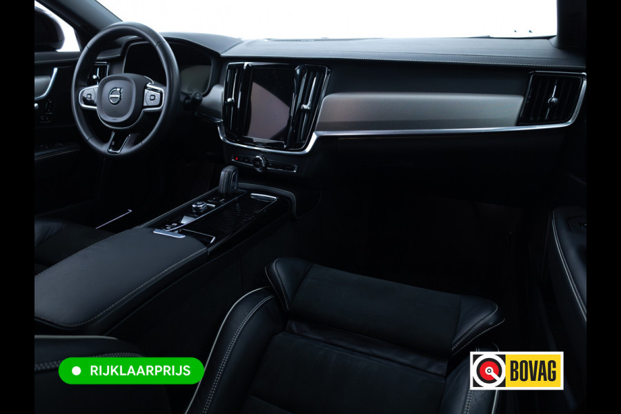 Volvo V90 2.0 T6 AWD R-Design | Pano | Trekhaak | Headup | Harman Kardon | Pilot assist | Stoel- & Stuurverwarming | 19"LMV, Extra getint glas, 1/2 leer/alcantara, PDC + Camera, Apple Carplay, Elec. achterklep