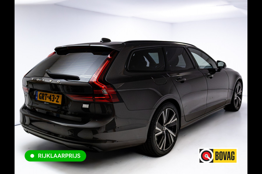 Volvo V90 2.0 T6 AWD R-Design | Pano | Trekhaak | Headup | Harman Kardon | Pilot assist | Stoel- & Stuurverwarming | 19"LMV, Extra getint glas, 1/2 leer/alcantara, PDC + Camera, Apple Carplay, Elec. achterklep