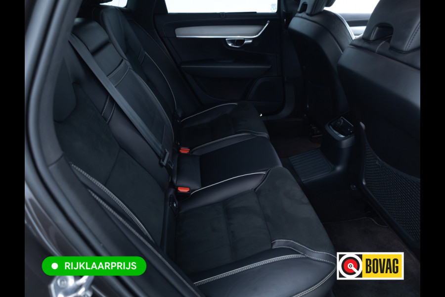Volvo V90 2.0 T6 AWD R-Design | Pano | Trekhaak | Headup | Harman Kardon | Pilot assist | Stoel- & Stuurverwarming | 19"LMV, Extra getint glas, 1/2 leer/alcantara, PDC + Camera, Apple Carplay, Elec. achterklep