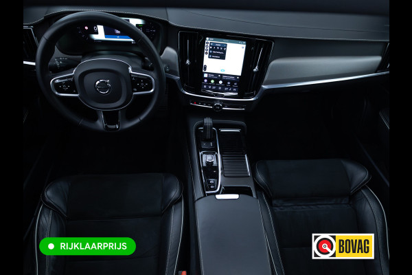 Volvo V90 2.0 T6 AWD R-Design | Pano | Trekhaak | Headup | Harman Kardon | Pilot assist | Stoel- & Stuurverwarming | 19"LMV, Extra getint glas, 1/2 leer/alcantara, PDC + Camera, Apple Carplay, Elec. achterklep