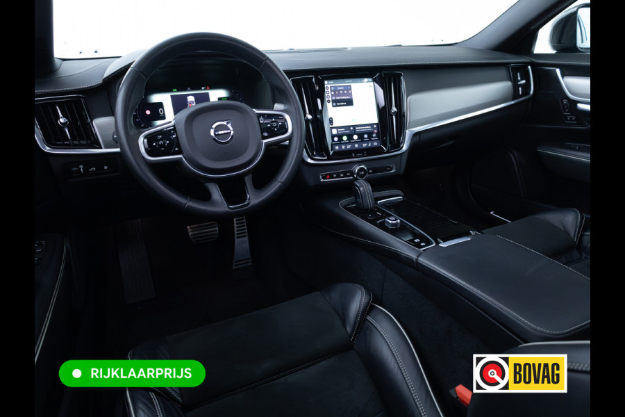 Volvo V90 2.0 T6 AWD R-Design | Pano | Trekhaak | Headup | Harman Kardon | Pilot assist | Stoel- & Stuurverwarming | 19"LMV, Extra getint glas, 1/2 leer/alcantara, PDC + Camera, Apple Carplay, Elec. achterklep