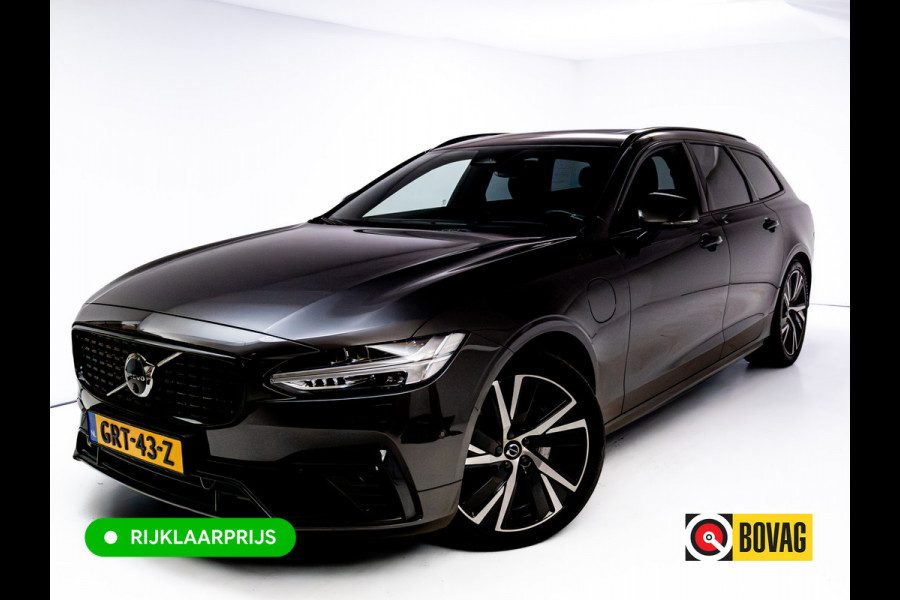 Volvo V90 2.0 T6 AWD R-Design | Pano | Trekhaak | Headup | Harman Kardon | Pilot assist | Stoel- & Stuurverwarming | 19"LMV, Extra getint glas, 1/2 leer/alcantara, PDC + Camera, Apple Carplay, Elec. achterklep