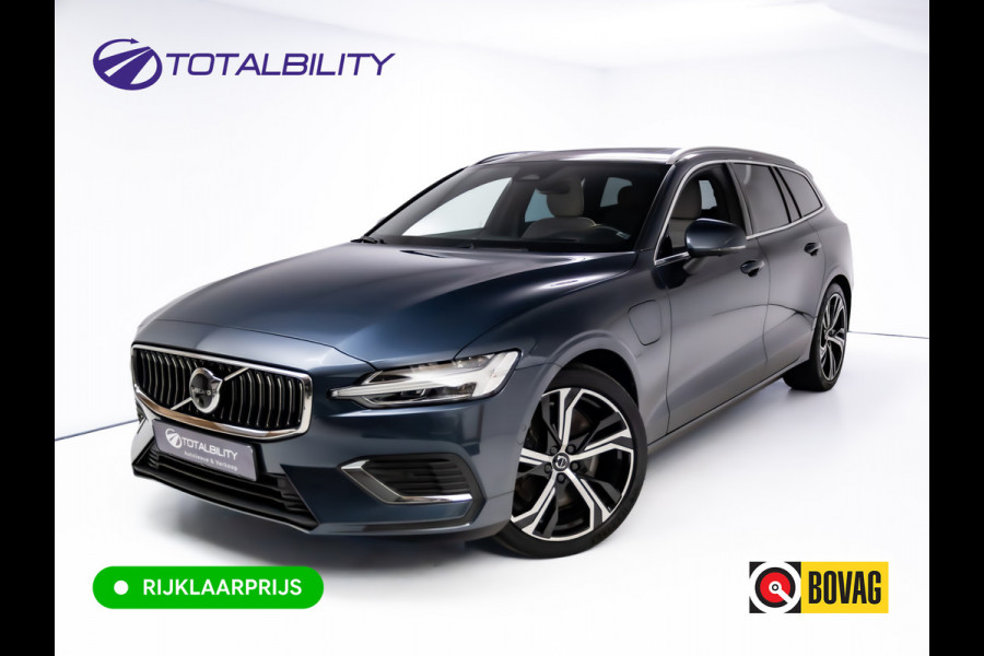 Volvo V60 2.0 T8 Plug-in hybrid AWD Ultimate Bright | Bowers & Wilkins | Panorama dak | Trekhaak | Stoel- Stuur en achterbankverw. | Head-up, Pilot assist, Elec. achterklep, 360 Camera, Electrische stoelen met geheugen
