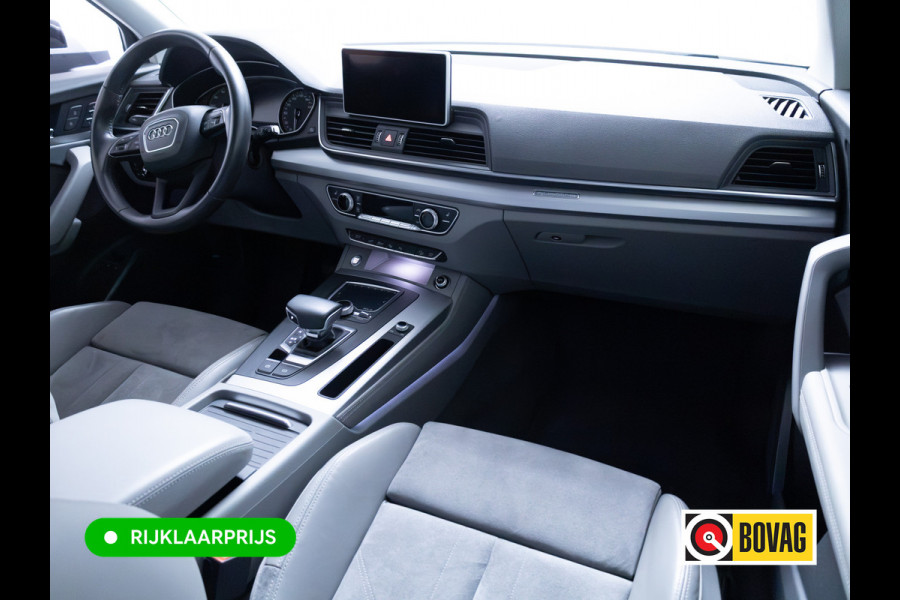 Audi Q5 50 TFSI e Quattro S-Line | Luchtvering | Elec. trekhaak | Adaptieve cruise | Memory stoel | 360 Camera | Elec. achterklep | Navigatie, DAB, Stoelverwarming, Parkeerassistent, PDC V+A