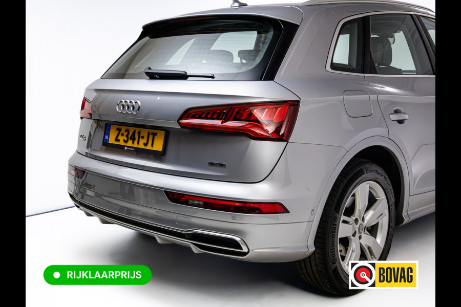 Audi Q5 50 TFSI e Quattro S-Line | Luchtvering | Elec. trekhaak | Adaptieve cruise | Memory stoel | 360 Camera | Elec. achterklep | Navigatie, DAB, Stoelverwarming, Parkeerassistent, PDC V+A