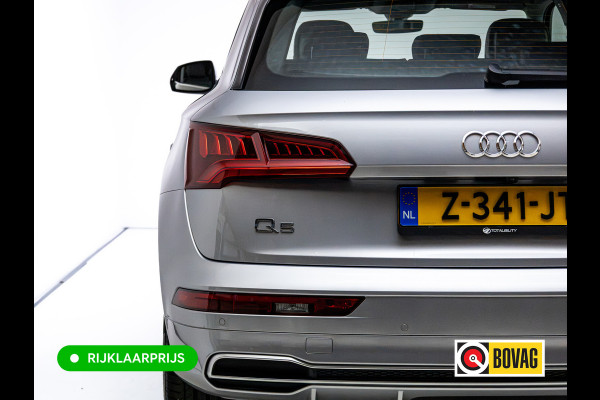 Audi Q5 50 TFSI e Quattro S-Line | Luchtvering | Elec. trekhaak | Adaptieve cruise | Memory stoel | 360 Camera | Elec. achterklep | Navigatie, DAB, Stoelverwarming, Parkeerassistent, PDC V+A