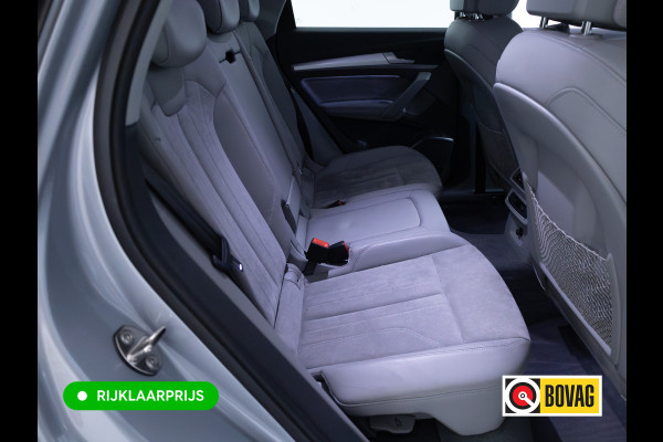 Audi Q5 50 TFSI e Quattro S-Line | Luchtvering | Elec. trekhaak | Adaptieve cruise | Memory stoel | 360 Camera | Elec. achterklep | Navigatie, DAB, Stoelverwarming, Parkeerassistent, PDC V+A