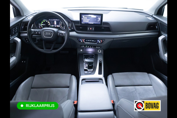 Audi Q5 50 TFSI e Quattro S-Line | Luchtvering | Elec. trekhaak | Adaptieve cruise | Memory stoel | 360 Camera | Elec. achterklep | Navigatie, DAB, Stoelverwarming, Parkeerassistent, PDC V+A