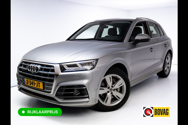 Audi Q5 50 TFSI e Quattro S-Line | Luchtvering | Elec. trekhaak | Adaptieve cruise | Memory stoel | 360 Camera | Elec. achterklep | Navigatie, DAB, Stoelverwarming, Parkeerassistent, PDC V+A
