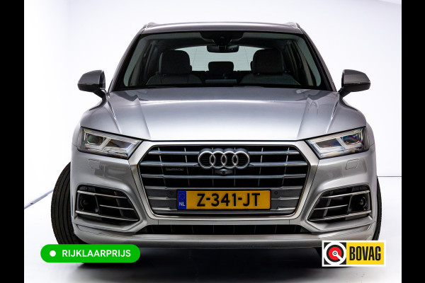 Audi Q5 50 TFSI e Quattro S-Line | Luchtvering | Elec. trekhaak | Adaptieve cruise | Memory stoel | 360 Camera | Elec. achterklep | Navigatie, DAB, Stoelverwarming, Parkeerassistent, PDC V+A