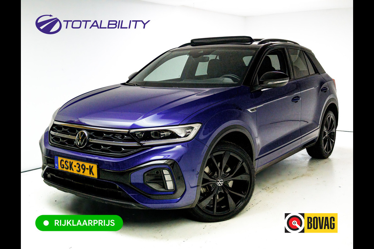 Volkswagen T-Roc 1.5 TSI R-Line Black Style | Panoramadak | Camera | Afn Trekhaak | IQ-Light | Beats audio | Travel assist | Stoel- & stuurverwarming, Apple Carplay/Android auto, Camera, Afn. trekhaak, Elec. klep