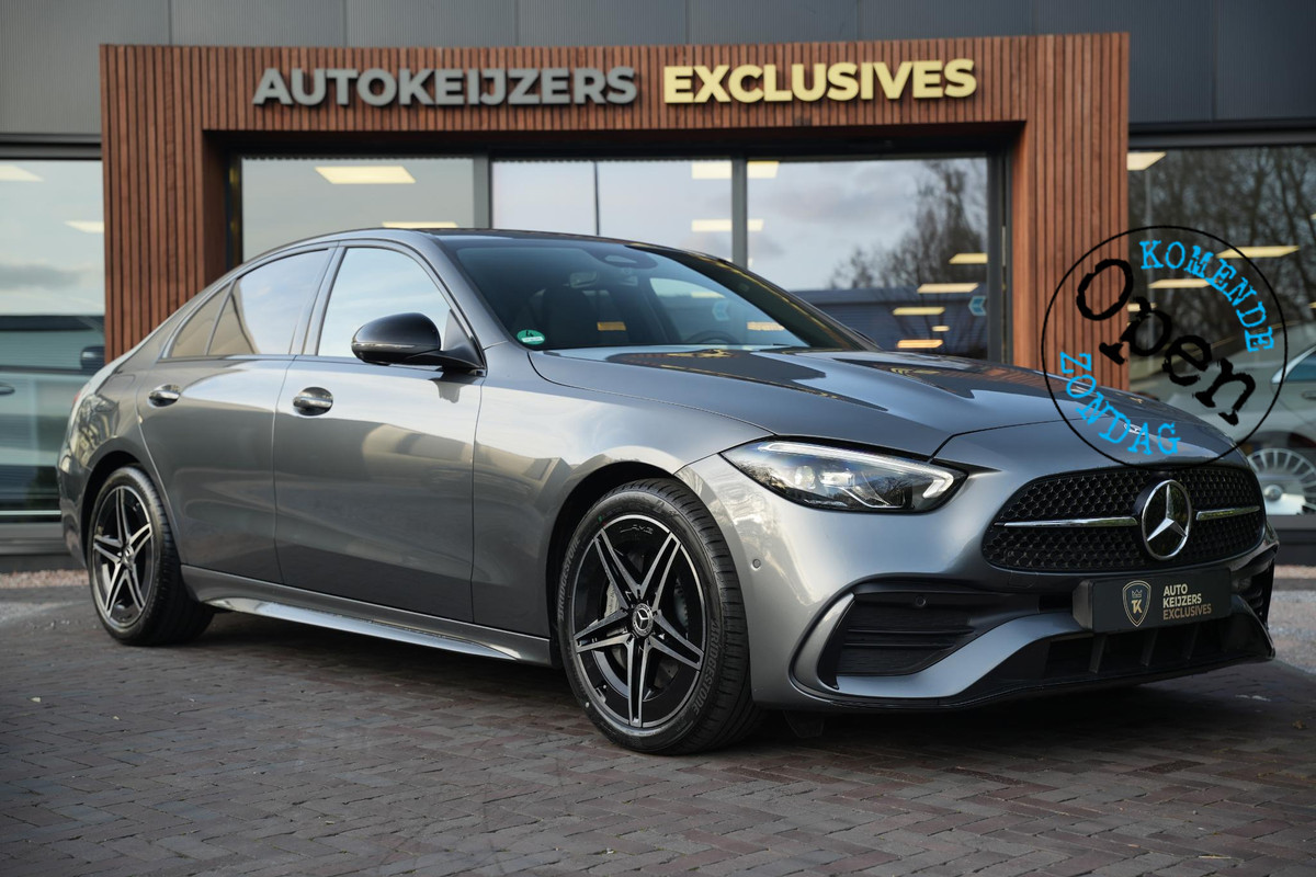Mercedes-Benz C-Klasse 180 Business Solution AMG Burmester Stuurverw. Adapt. Cruise LED Leer Alcantara AMG