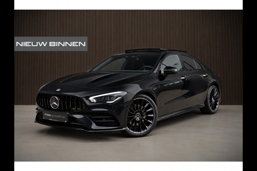 Mercedes-Benz CLA-Klasse 180 Business Solution AMG | Panoramadak | Camera | Dodehoekdetectie | Keyless | Midline Sound | Stoelverwarming | Ambiance Verlichting | Navigatie | LED | Cruise Control |