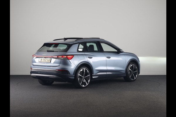 Audi Q4 e-tron 40 Launch edition Advanced Plus 77 kWh 204pk | Panoramadak | Trekhaak | Lederen bekleding | Apple Carplay/Android Auto | Cruise control adaptief | Warmtepomp |