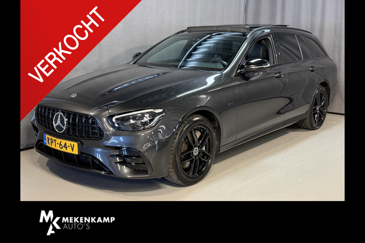 Mercedes-Benz E-Klasse Estate 300 e AMG Line 18"/SOH 96%/Trekhaak/Panoramadak/Burmester/Dodehoek/360 camera/Elektrische klep/Apple Carplay & Android Auto