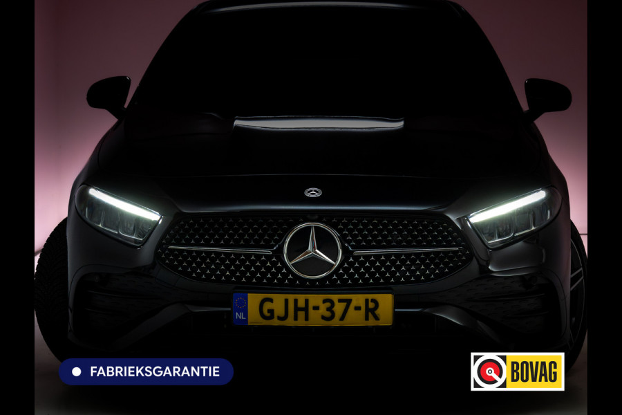 Mercedes-Benz A-Klasse 250 e Star Edition AMG Line Night Facelift | Adap. Cruise | Stoelverw. | Sfeerverlichting | Navigatie | App. connect | Camera, Dodehoek waarschuwing, All season banden