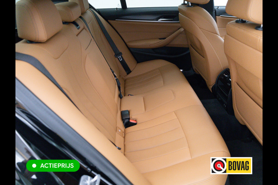 BMW 5 Serie BMW 545e xDrive M-Sport 394PK | 6-CIL. | SCHUIFDAK | TREKHAAK | 360° | ACC | STOEL- & STUURVERW | Adaptieve Cruise, Lederen bekleding, Comfortstoelen, Electrische verstelbare voorstoelen