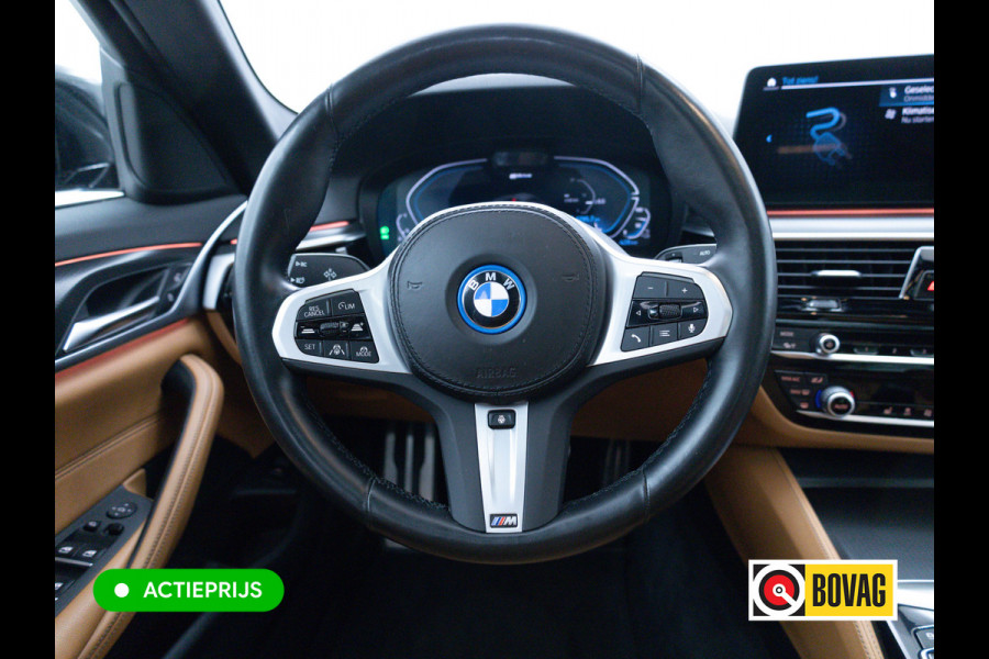 BMW 5 Serie BMW 545e xDrive M-Sport 394PK | 6-CIL. | SCHUIFDAK | TREKHAAK | 360° | ACC | STOEL- & STUURVERW | Adaptieve Cruise, Lederen bekleding, Comfortstoelen, Electrische verstelbare voorstoelen